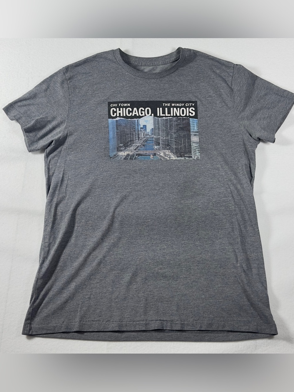 Free State Chicago Illinois Graphic T-Shirt Men’s Medium Gray Windy City Tee